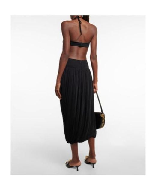 Stella McCartney Black Cutout Halterneck Midi Dress