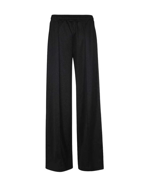 Reebok Black Wide-Leg Pleated Track Trousers