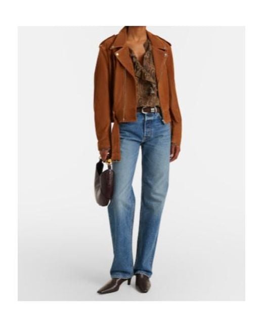 Nili Lotan Blue Briana Straight Jeans