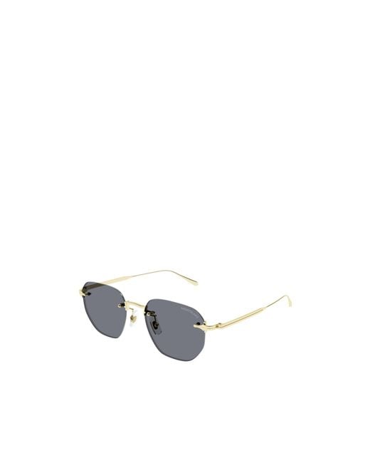 Montblanc White Eyewear Pilot Frame Sunglasses for men