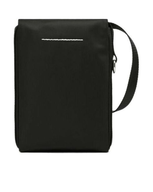 MM6 by Maison Margiela Black Small Nylon Crossbody Bag for men