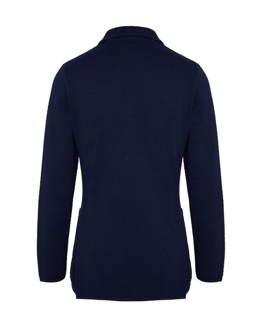 Lardini Blue Double Breasted Knit Jacket for men