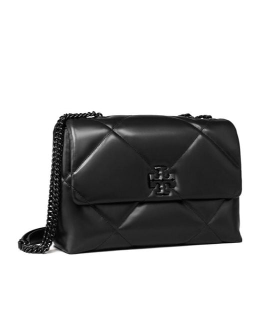 Tory Burch Black Kira Diamond Quilted Shoulder Bag