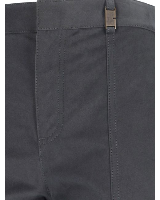 Burberry Gray Belt-Loop Casual Pants