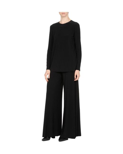 Norma Kamali Black Long-Sleeve Top