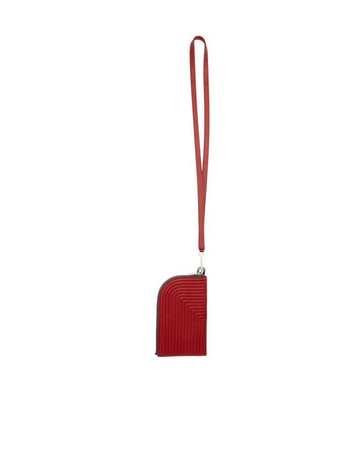 Rick Owens Red Lido Zipped Neck Wallet for men