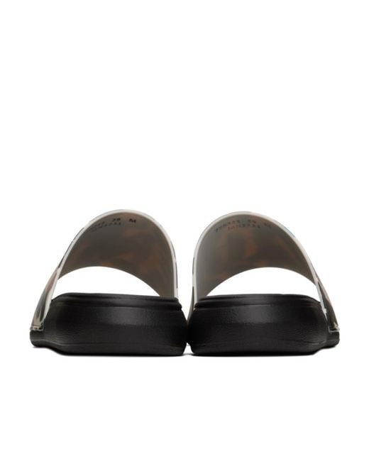 McQueen Multicolor Graphic Logo Print Pool Slides for men