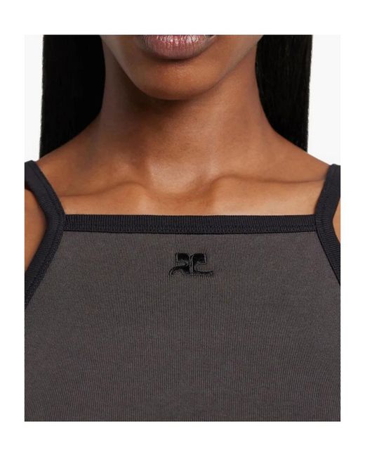 Courreges Black Courrèges Contrast Tank Top