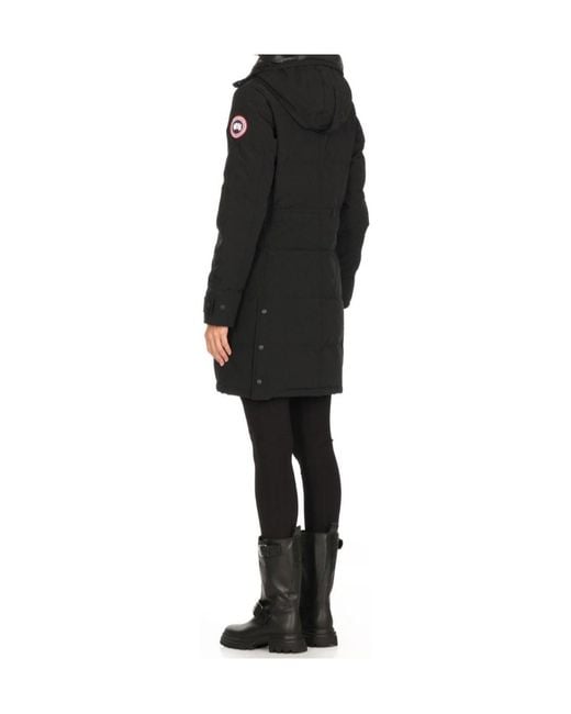 Canada Goose Black Shelburne Logo-Patch Parka