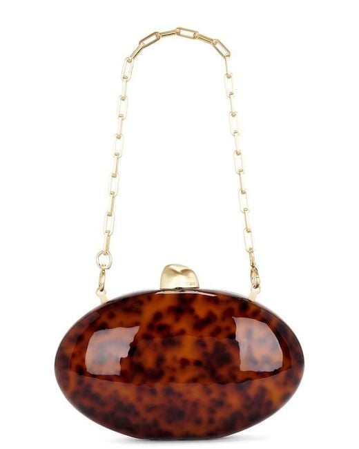 Cult Gaia Brown Eviana Clutch Bag