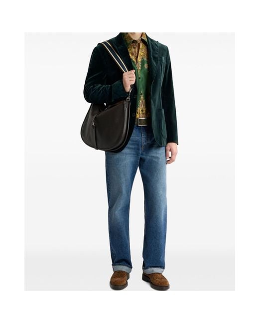 Etro Black Single-Breasted Jacket for men