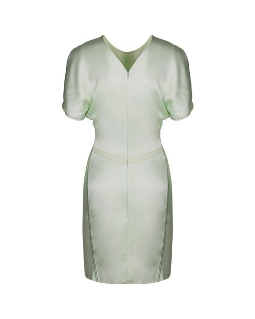 Victoria Beckham Green Draped Mini Dress
