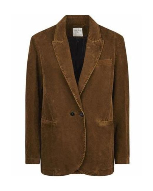 Forte_forte Brown Double-Breasted Jacket