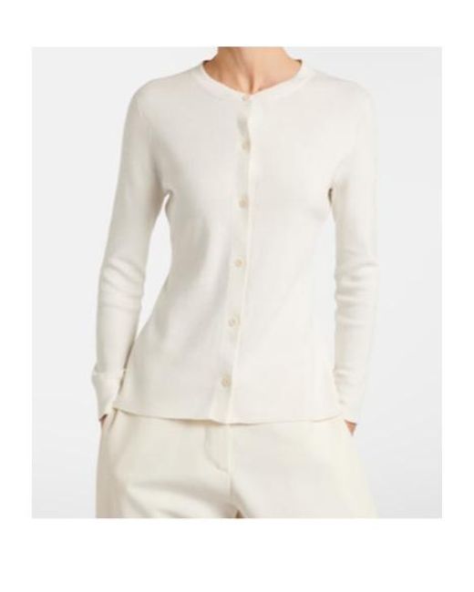 The Row White Knitted Cardigan