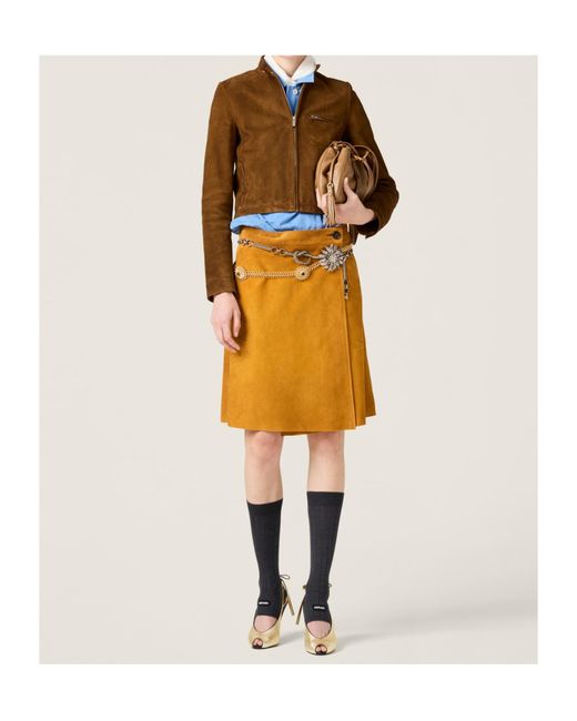 Miu Miu Brown Suede Jacket