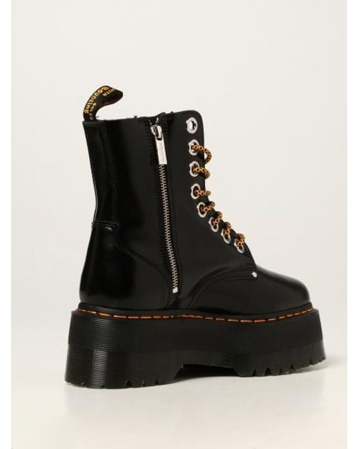 Dr. Martens Black Jadon Max Buttero Platform Combat Boots