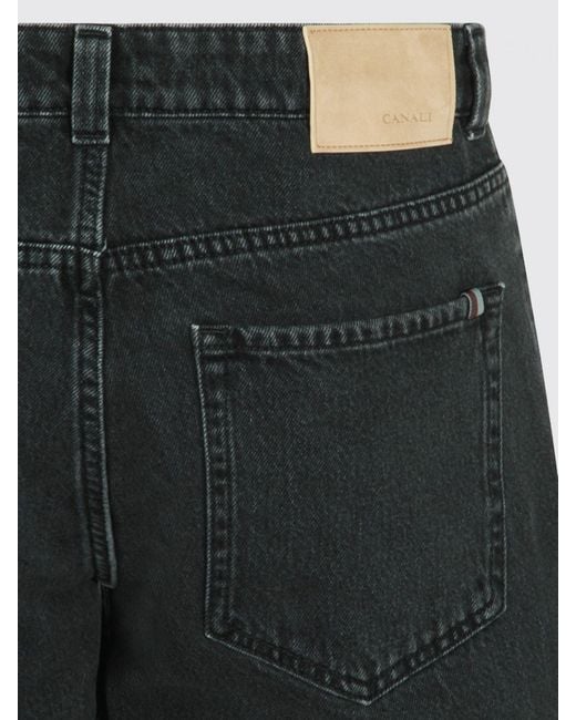 Canali Black Tapered Jeans for men