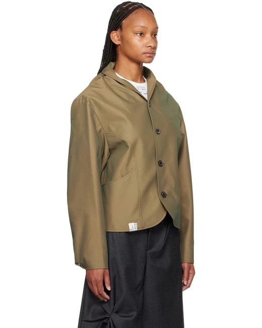 Adererror Green Button Long Sleeve Casual Jacket for men