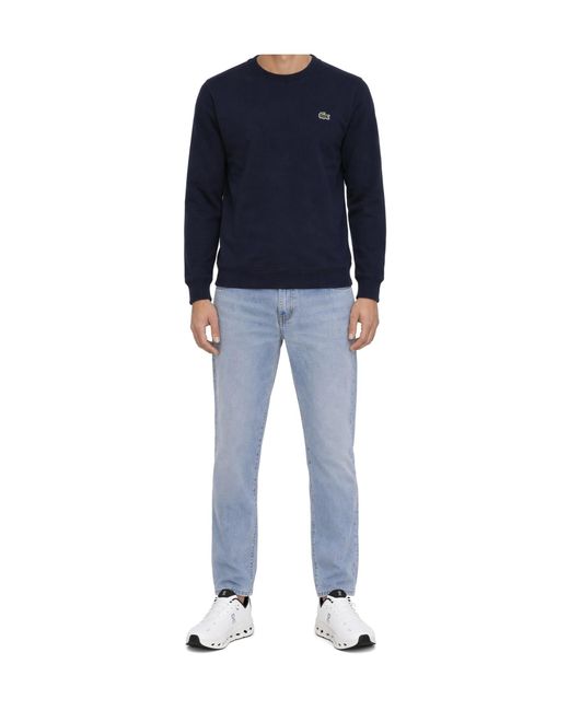 Lacoste Blue Logo Crew Neck Sweatshirt for men