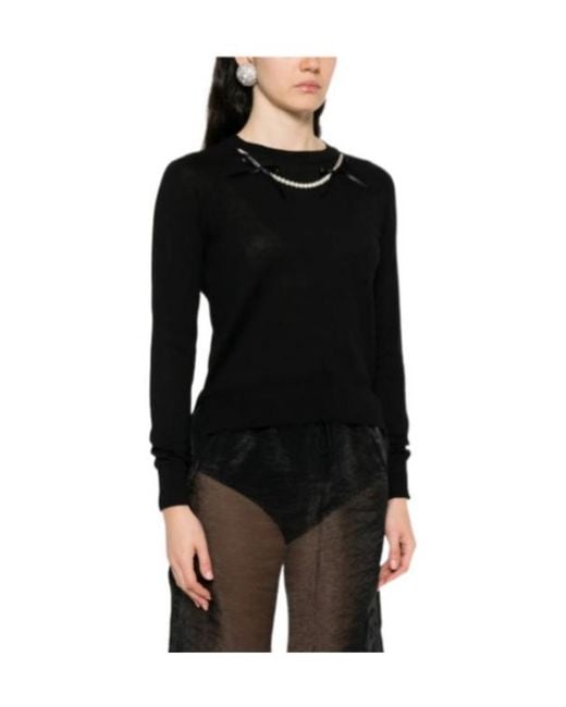 Simone Rocha Black Beaded Sweater