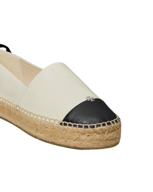 Tory Burch Black Cap-Toe Espadrilles