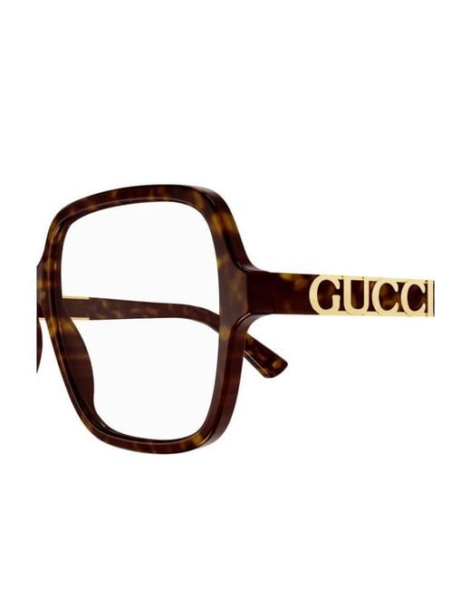 Gucci White Eyewear Square Frame Glasses