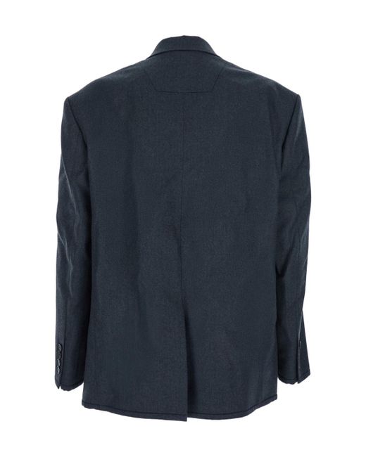 Juun.J Blue Double-Breasted Blazer for men