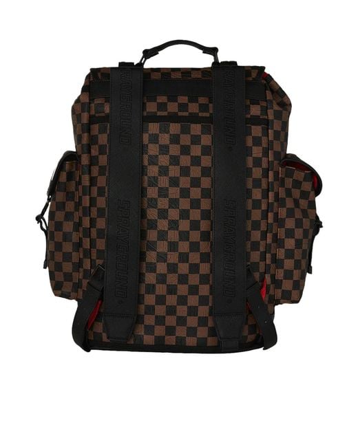 Sprayground Black Monte Carlo Check Backpack for men