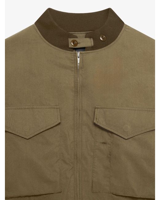 Givenchy Green Logo Embroidered Bomber Jacket for men