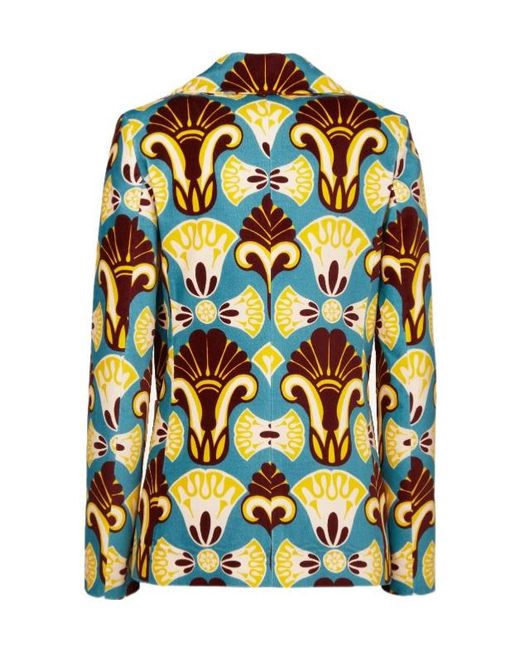 LaDoubleJ Multicolor Graphic-Print Single-Breasted Blazer