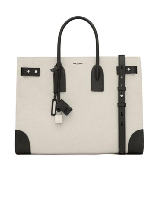 Saint Laurent Natural Sac De Jour Thin Large Tote Bag for men