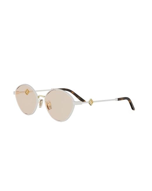 Fendi White Full Frame Sunglasses