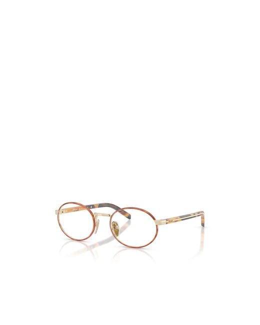 Prada White Eyewear Oval Frame Glasses