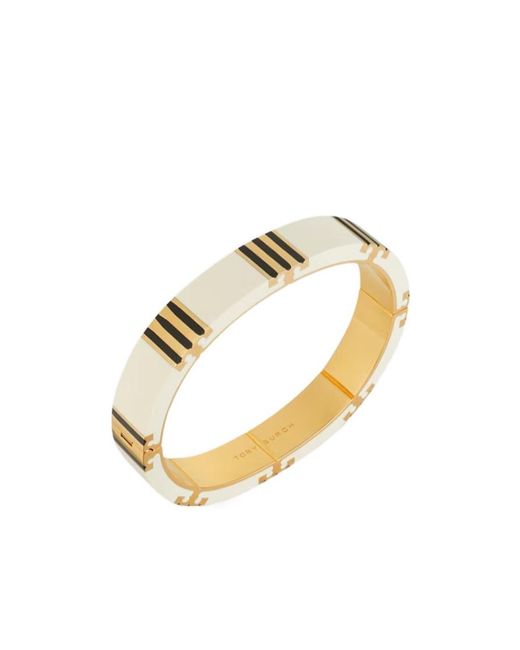 Tory Burch Metallic T Stripe Bangle Bracelet