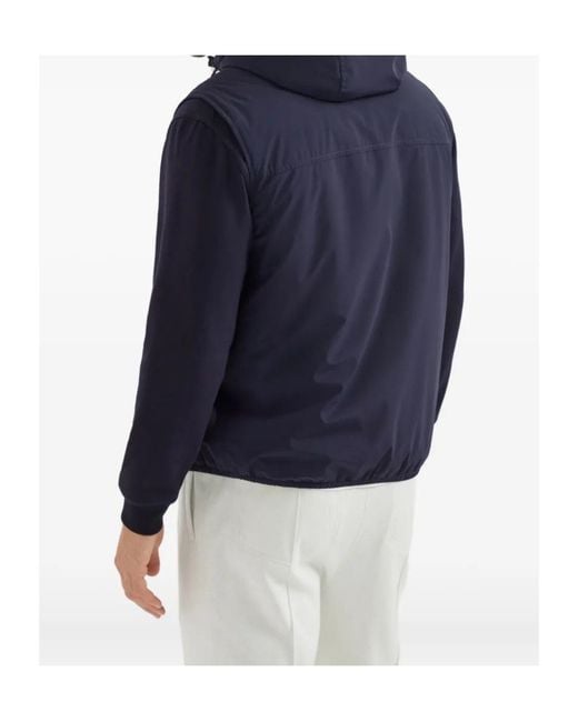 Brunello Cucinelli Blue Water-Resistant Vest for men