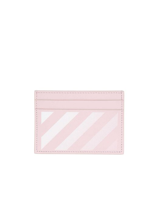 Off-White c/o Virgil Abloh Pink Leather Stripes Cardholder