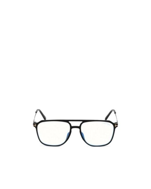 Tom Ford White Eyewear Pilot-Frame Glasses for men