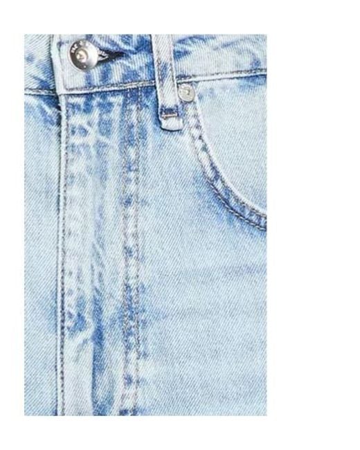 Rag & Bone Blue High-Waisted Straight-Leg Jeans