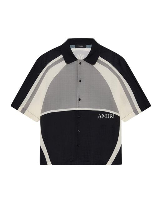 Amiri Black Panel Buttoned Shirt for men