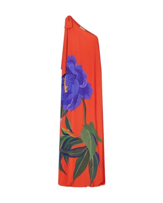 Borgo De Nor Red Crepe Maxi Dress