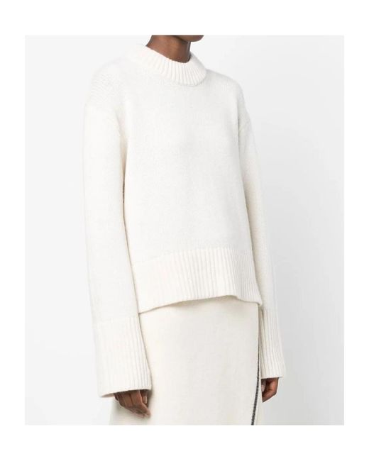 Lisa Yang White Sony Ribbed Knitted Sweater