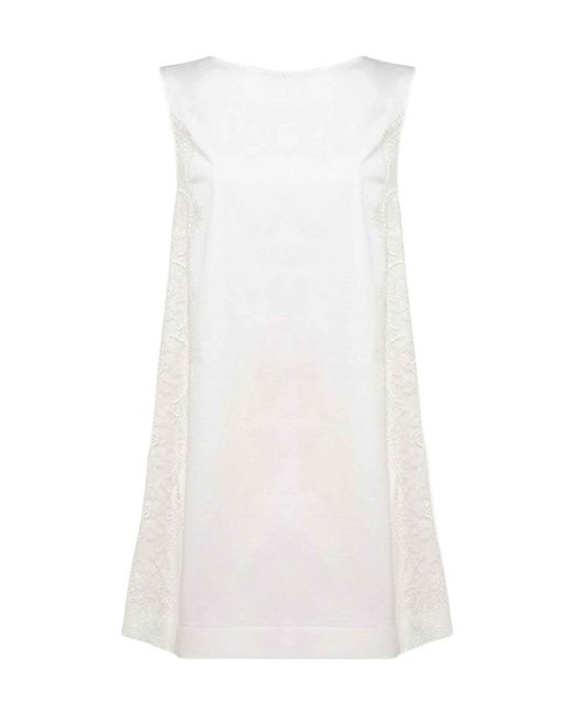 Blugirl Blumarine White Sleeveless Dress