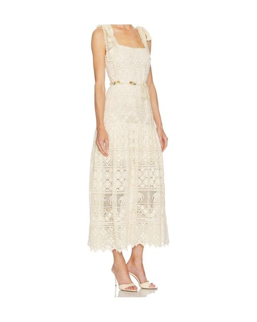 Zimmermann Natural Lace-Knit Maxi Dress
