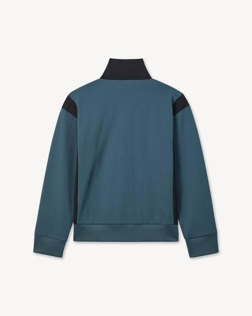 KENZO Blue Logo Zip-Up Sweatshirt for men