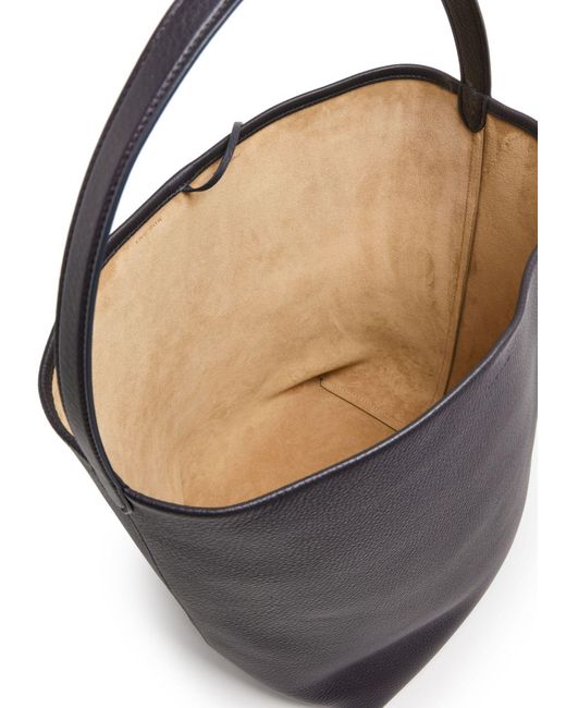 The Row Black Large N/S Park Leather Tote