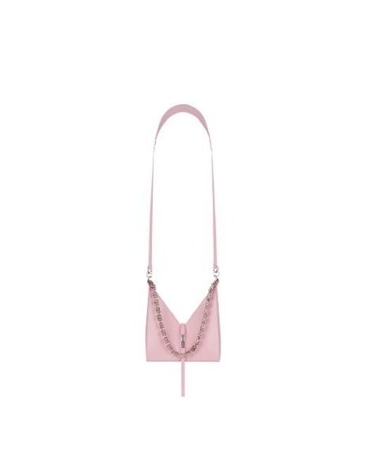 Givenchy Pink Mini Cut-Out Chain Link Shoulder Bag