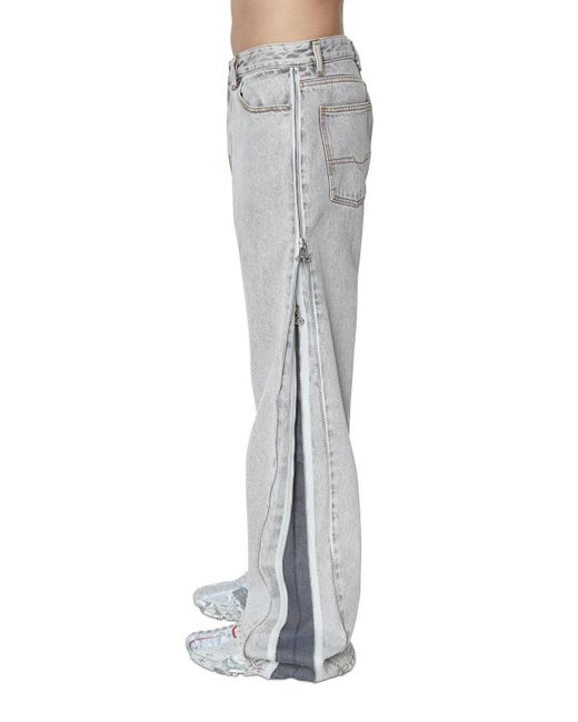 DIESEL Gray 1955 Straight-Leg Jeans for men