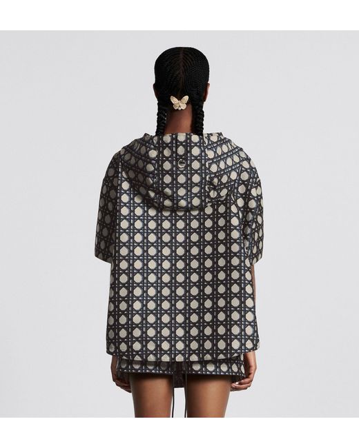 Dior Gray Macrocannage Short-Sleeved Hooded Short Anorak