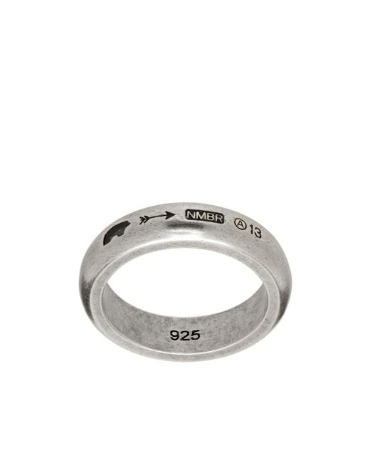 NUMBERING Metallic Circular Ring for men