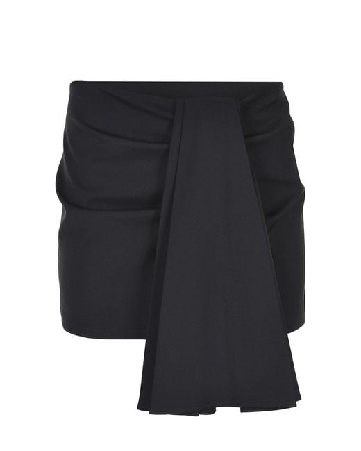 GIUSEPPE DI MORABITO Blue Draped Knot Shorts